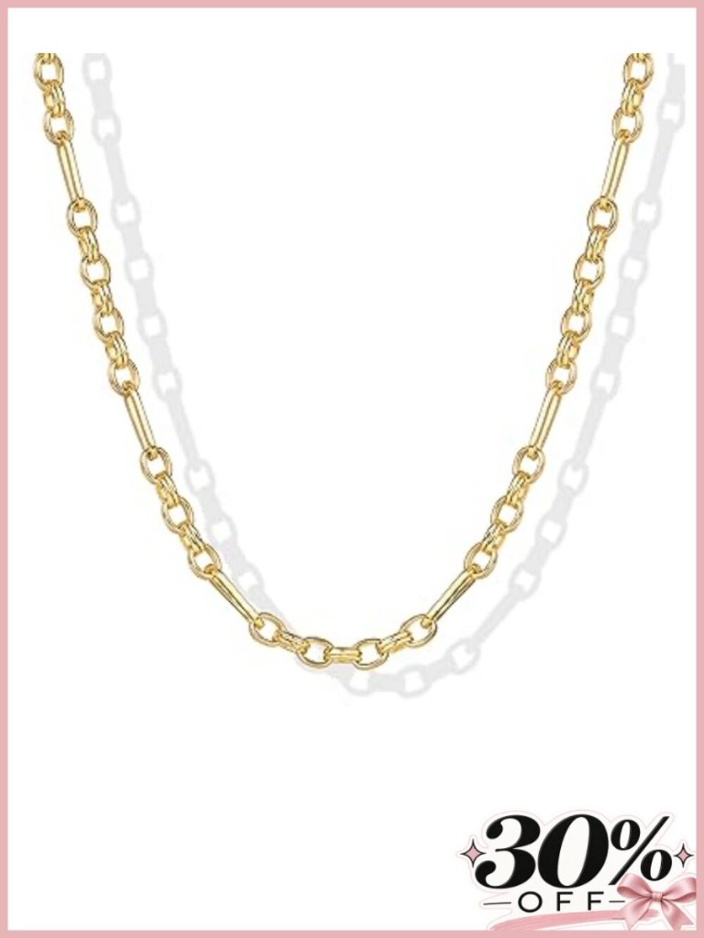 14K Gold Plated Adjustable Chain Necklace for Women 16-19" Layering Choker